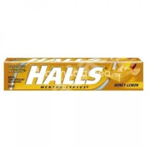 Bomboane Honey Lemon, 9 bucati, Halls