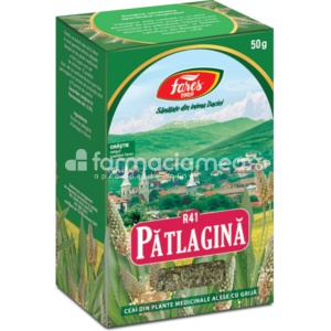 Ceai Patlagina R41, indicat in gat iritat, raguseala, tuse iritativa, imunitate, 50g, Fares