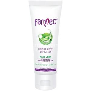 Crema de fata pentru pete si pistrui cu aloe vera, 50 ml, Farmec