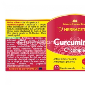Curcumin95 C3 Complex supliment antiinflamator, 30 capsule, Herbagetica - Img 2