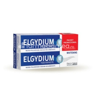 Elgydium pachet promotional pasta dinti albire, 75 ml +75 ml, Pierre Fabre
