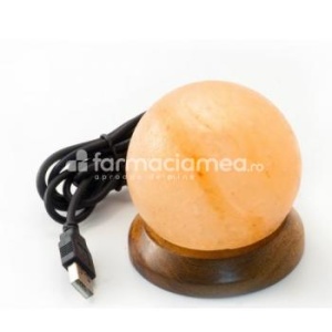 Lampa din cristale de sare glob - usb, Monte Salt