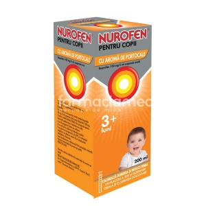 Nurofen Copii Portocale +3l 100mg/5ml susp orala 100ml Reckitt - Img 1