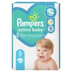 PAMPERS 5 Active Baby 11-16kg, 21buc