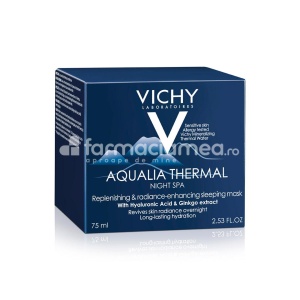 Vichy Aqualia Thermal Gel Crema Hidratant de Noapte cu Efect Anti Oboseala 75ml - Img 2