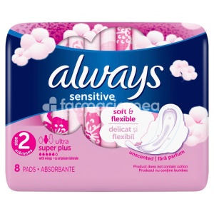 Absorbante Sensitive Ultra Super Plus, 8 bucati, Always