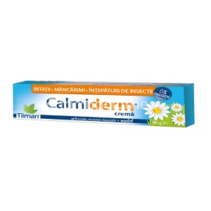 Calmiderm crema pentru calmarea si ameliorarea simptomelor iritatiilor pielii, inclusiv cele provocate de intepaturile de insecta si de alergii, tub 40 g, Tilman