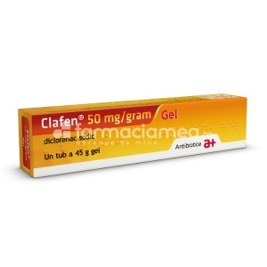 Clafen 50 mg/g gel 45g, Antibiotice