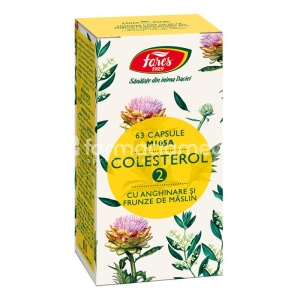Colesterol 2 cu anghinare si frunze de maslin, M105A, 63 capsule, Fares
