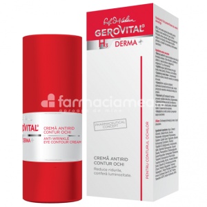 Gerovital H3 Derma+ Crema antirid contur ochi, 15 ml