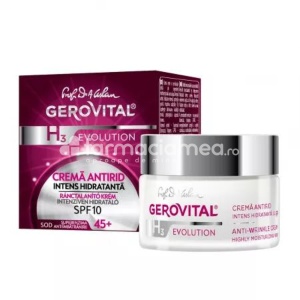 Gerovital H3 Evolution Crema Antirid Intens Hidratanta SPF 10, 50ml