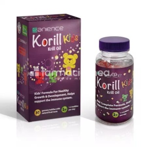 Korill Kids, complex de vitamine si omega 3, 30 jeleuri, Sanience
