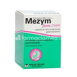 Mezym Forte 25000 x 20cps cu minicpr gastrorez Berlin Chemie