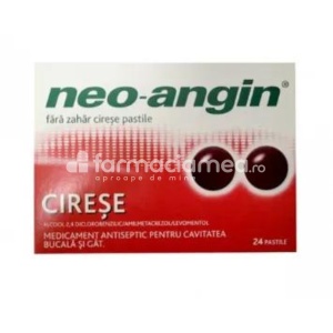 Neo Angin fara Zahar Cirese x 24cpr supt