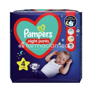 Pampers 4 Pants Night Chilotel de Noapte 9-15kg x 25buc