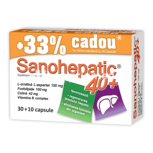 Sanohepatic 40+ x 30cps +10cps + 33% Cadou Zdrovit