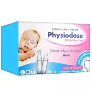 Ser fiziologic prematuri si bebelusi Physiodose, 30 monodoze x 5 ml, Gilbert