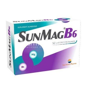 SunMag B6, 30 comprimate filmate, Sun Wave Pharma
