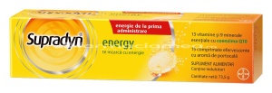 Supradyn Energy Multivitamine cu Coenzima Q10, inlatura starea de oboseala, sprijina imunitatea, creste energia, 15 comprimate efervescente, Bayer