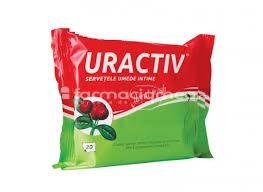 Uractiv, infectii urinare, Servetele umede intime, 20 bucati
