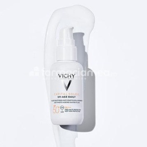 Vichy Capital Soleil UV-Age Daily fluid impotriva foto-imbatranirii SPF 50+, 40ml - Img 2