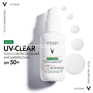Vichy Capital Soleil UV Clear SPF50+ Fluid Antiimperfectiuni 40ml - Img 3
