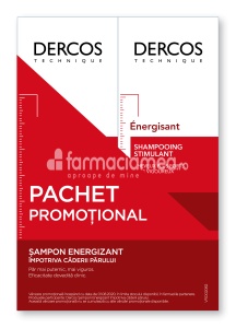 Vichy Dercos Pachet sampon energizant, 200 ml, 2 flacoane