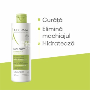 A-Derma Biology Lapte Demachiant Hidratant 400ml