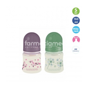 Baby Nova 45001 Biberon PP Decor Gat Larg 150ml