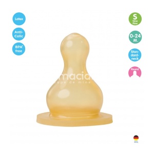 BABY NOVA Tetina latex, rotunda, marimea S ceai, 0-24 luni, 2 bucati
