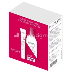 Bioderma Sensibio Pachet Contur de Ochi 15ml + H2O Apa micelara 250ml