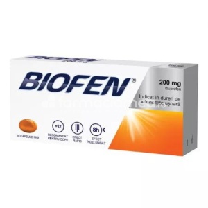 Biofen 200mg, 10 capsule moi, Biofarm