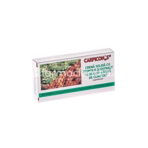 Carpicon S Supozitoare Cu Propolis si rasina 1g , 10 bucati, Elzin Plant