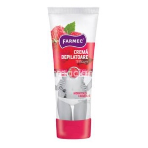 Crema depilatoare cu extract de zmeura, 150ml, Farmec
