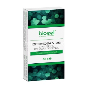 Dermosan BB emulsie antiparazitara pentru tratarea scabiei (raie), 60 g, Bioeel