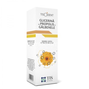 Glicerina boraxata cu propolis si galbenele Tisodent, solutie contra aftelor bucale, 25ml, Tis Farmaceutic