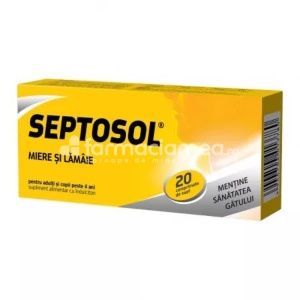 Herbaflu Septosol Miere si Lamaie x 20cpr Biofarm