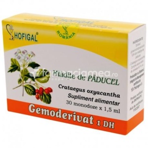 Mladite de paducel Gemoderivat, induce un somn odihnitor, 30 de monodoze, Hofigal