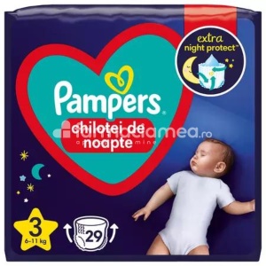 Pampers 3 Night Pants Chilotei de Noapte 6-11kg x 29buc