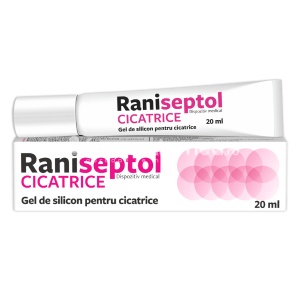 Raniseptol gel, cicatrici, grabeste procesul de vindecare al cicatricelor, amelioreaza senzatia de mancarime de si tensiune, rol de hidratare si protejare, 20ml, Zdrovit