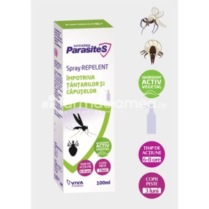 Santaderm Parasites Spray Repelent Tantari si Capuse 100ml