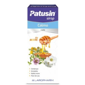 Sirop Patusin Calmo pentru copii, indicat in tuse iritativa, 100ml, Laropharm
