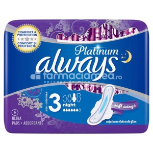 Tamp Always Platinum Night x 6buc (mar 3)