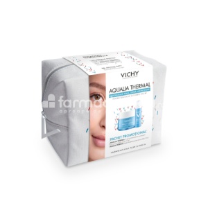 Vichy Aqualia Thermal Pachet crema rehidratanta pentru ten uscat, 50ml si Balsam hidratant pt ochi, 15ml