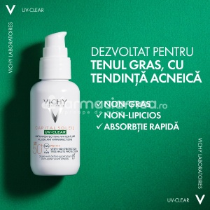 Vichy Capital Soleil UV Clear SPF50+ Fluid Antiimperfectiuni 40ml - Img 4