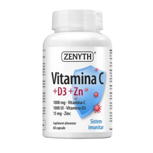 Vitamina C+Vit D3+Zinc x 60cps Zenyth