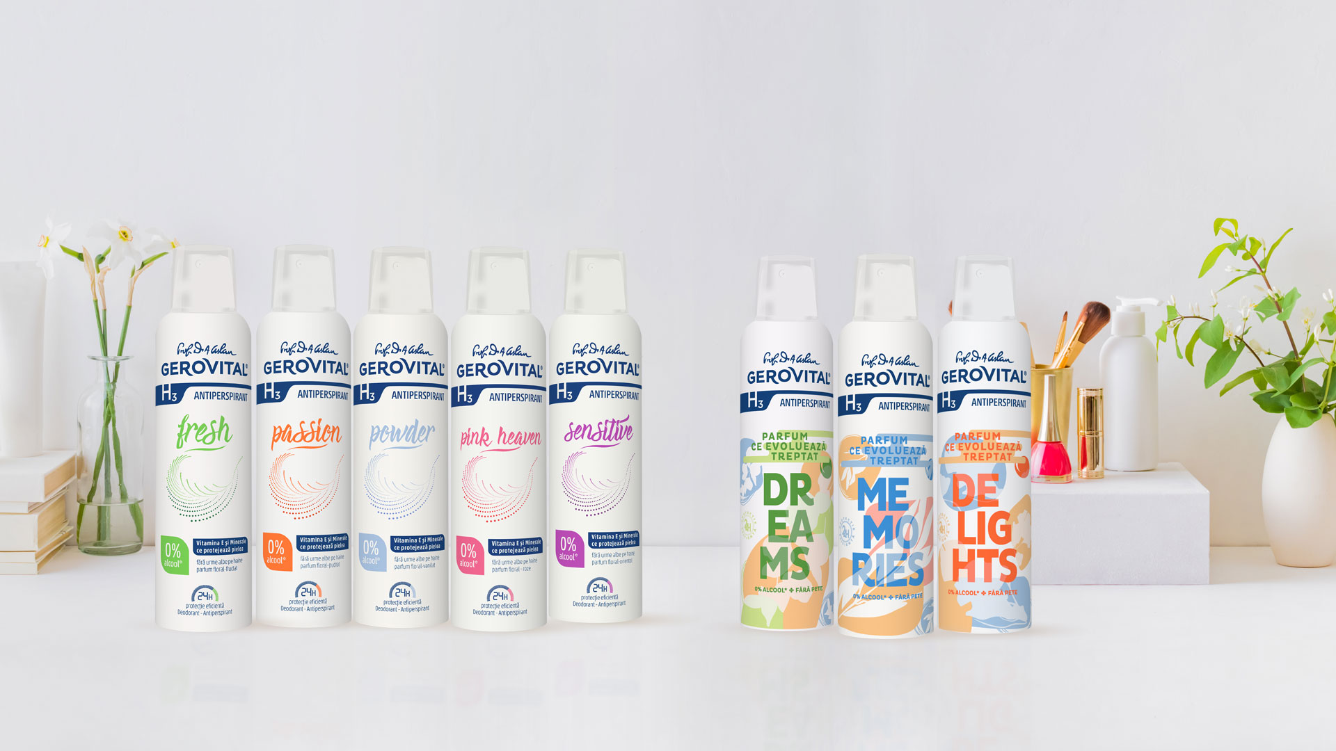 Gama Gerovital H3 Antiperspirante: Protecție delicată și parfum evolutiv pentru fiecare zi