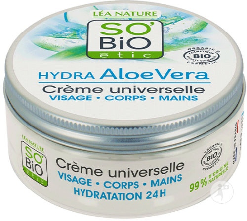 So'Bio tic Crem Universal Hydra Aloe Vera Pentru Fa/Corp/Mini Bio  Borcan 150ml
