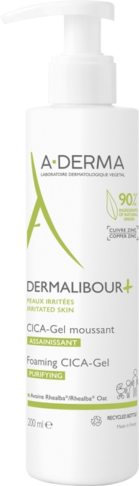 A-Derma Dermalibour+ Cica-Gel Spumant Purifiant Piele Iritată 200ml - Img 1