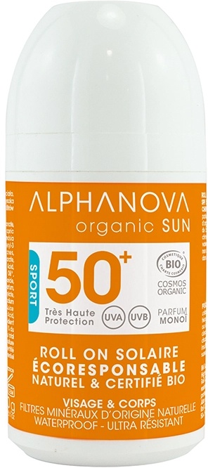 Alphanova Sun Roll On Protecție Solară SPF50+ Rezistență Ridicată 100% Natural Și Organic 50g - Img 1